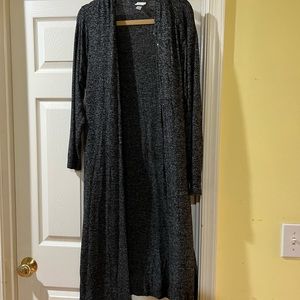 Grey/Black with tie duster sweater